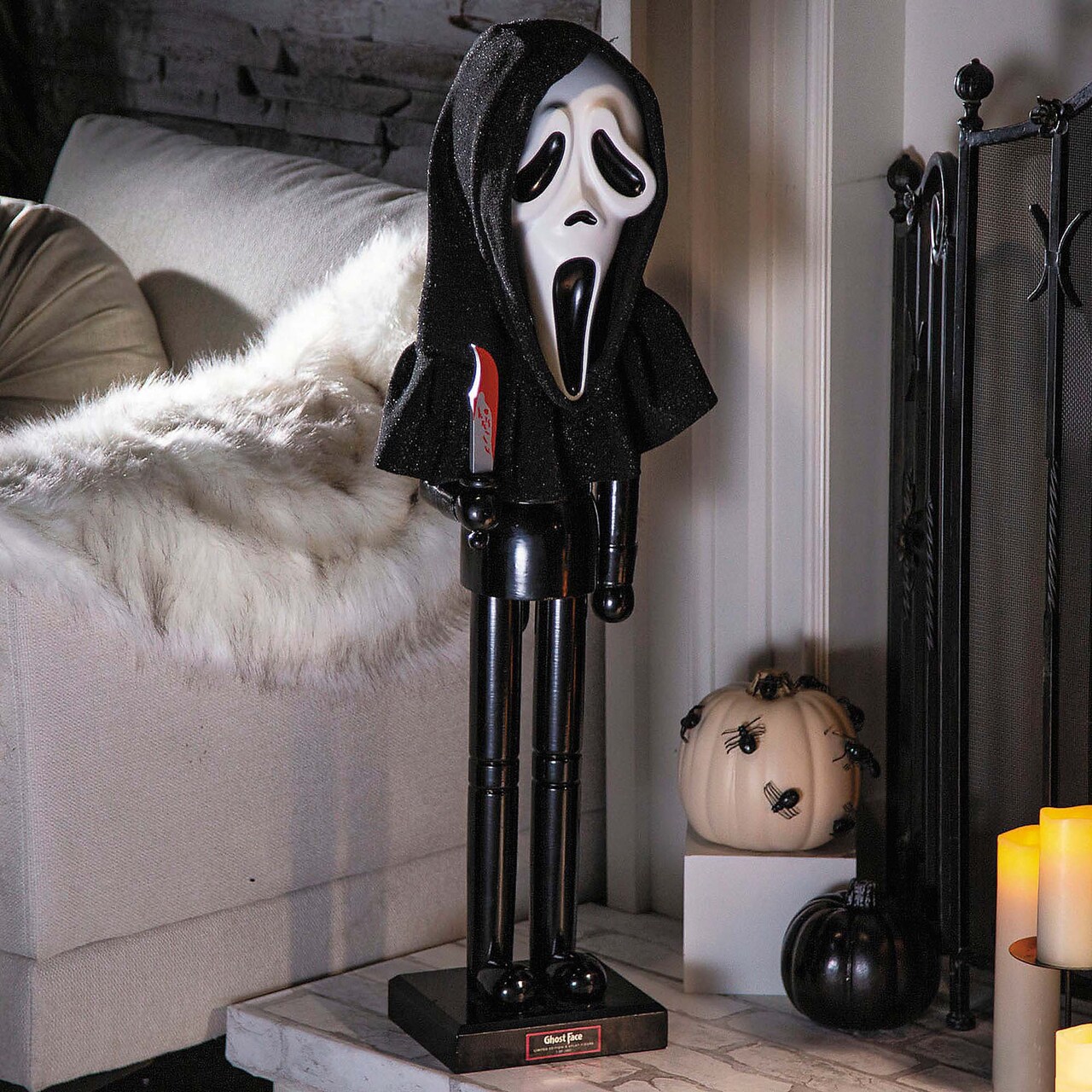 3 Foot Ghost Face Collectible Holiday Horror Nutcracker Decoration